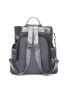 Two Tone Zip Front Backpack