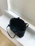 Stripped Shoulder Tote Bag Black Tote Bag for Women