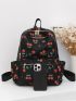 Fruit Pattern Functional Backpack