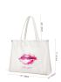 3pcs Bag Set Tote Shoulder Bag Purse Lip & Letter Graphic, Best Work Bag For Women