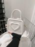Mini Heart Pattern Square Bag