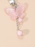 Butterfly & Bead Decor Bag Charm Keychain Car Pendant Phone Ornament