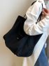 Minimalist Large Capacity Shopper Bag, Large Capacity Tote Bag For Work And Travel