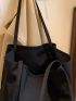 Minimalist Large Capacity Shopper Bag, Large Capacity Tote Bag For Work And Travel