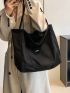 Minimalist Large Capacity Shopper Bag, Large Capacity Tote Bag For Work And Travel