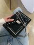 Mini Studded Decor Chain Square Bag