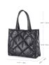 Quilted Detail Shoulder Tote Bag