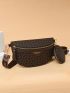 Geometric Graphic Fanny Pack With Coin Purse