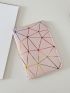 Holographic Geometric Pattern Passport Case