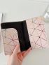 Holographic Geometric Pattern Passport Case