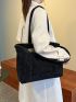 Minimalist Fuzzy Shoulder Tote Bag