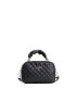 Quilted Metal Decor Satchel Bag