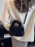 Mini Flap Fuzzy Square Bag