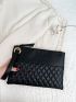 Quilted Square Bag With Wristlet