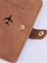 Plane & Letter Graphic Passport Case