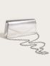 Metallic Flap Square Bag