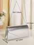 Metallic Flap Square Bag