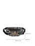 Zebra Striped Pattern Chain Decor Waist Bag