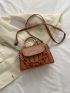 Mini Minimalist Chain Decor Satchel Bag