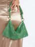 Mini Rhinestone Decor Hobo Bag