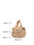 Cartoon Bear Embroidered Flannelette Novelty Bag