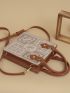 Mini Letter Embroidery Square Bag, Mothers Day Gift For Mom