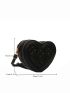 Mini Four-leaf Clover Embossed Heart Design Novelty Bag