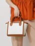 Minimalist Double Handle Square Bag