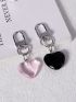 2pcs Heart Decor Bag Charm Heart Keychain Car Pendant Phone Ornament