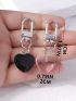 2pcs Heart Decor Bag Charm Heart Keychain Car Pendant Phone Ornament