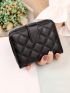 Quilted Detail Card Holder Multi-Card Card Organizer For Storage Credit Cards