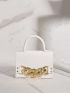 Mini Chain Decor Crocodile Embossed Single Handle Handbag