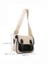 Buckle Decor Flap Square Bag