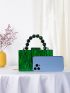 Mini Beaded Decor Chain Box Bag