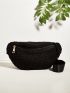 Zip Front Fluffy Waist Bag