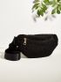 Zip Front Fluffy Waist Bag