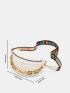 Geometric Pattern Chain Decor Fanny Pack