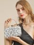 Mini Rhinestone Decor Chain Box Bag