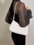 Minimalist Zipper Up Shoulder Bag