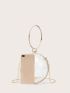 Mini Clear Ring Handle Design Chain Circle Bag