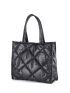 Quilted Detail Shoulder Tote Bag