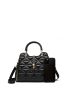 Quilted Detail Push Lock Square Bag