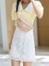 Geometric Pattern Chain Decor Waist Bag