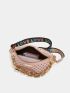 Geometric Pattern Chain Decor Waist Bag