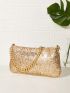 Sequin Decor Chain Square Bag