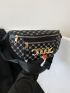 Geometric Pattern Chain Decor Fanny Pack