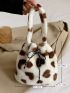 Heart Pattern Fluffy Bucket Bag