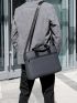 Men Minimalist Double Handle Laptop Handbag Briefcase