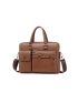 Men Letter Detail Large Capacity Laptop Handbag Briefcase