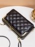Quilted Kiss Lock Phone Wallet